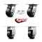 Service Caster 4 Inch Rubber on Aluminum Caster Set with Roller Bearing 2 Swivel Lock 2 Rigid SCC-35S420-RAR-BSL-2-R-2 - alternate 6